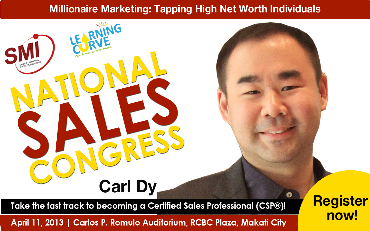 Learn how to sell to high net worth individuals at the 2nd National Sales Congres