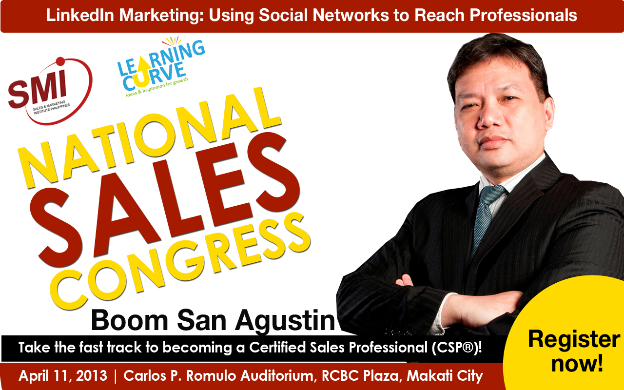 How do you market to professionals on LinkedIn? Boom San Agustin shares his strategies at the 2nd National Sales Congress