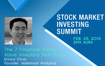 Widemoat Analytics Founder Enrico Chua to Discuss The 7 Financial Ratios Value Investors Must Know